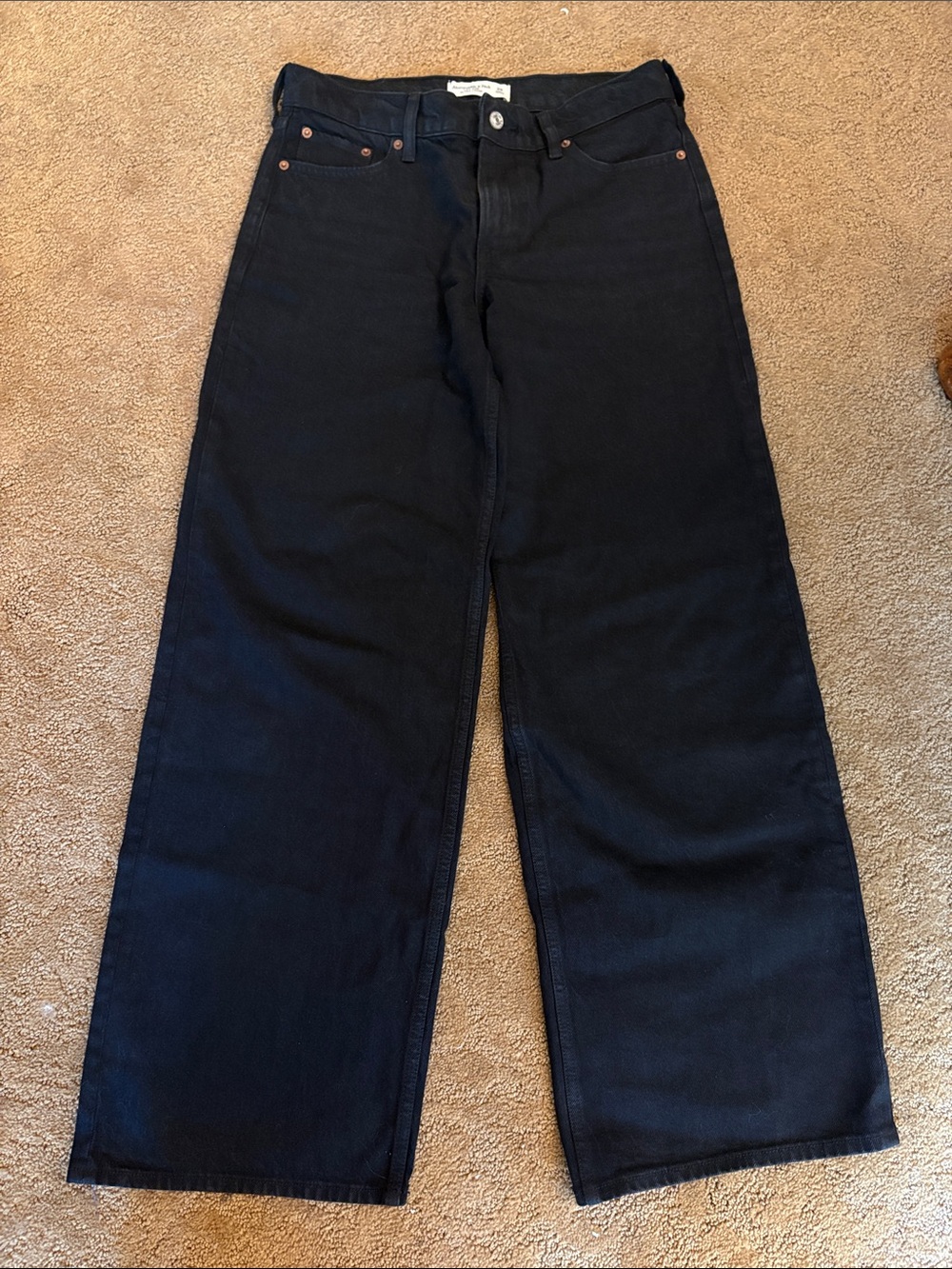 Abercrombie & Fitch Black Ultra Loose Jeans